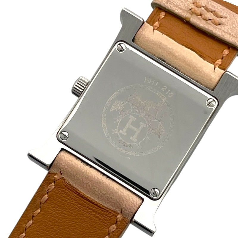 エルメス HERMES Hウォッチ HH1.210 ベージュ SS クオーツ