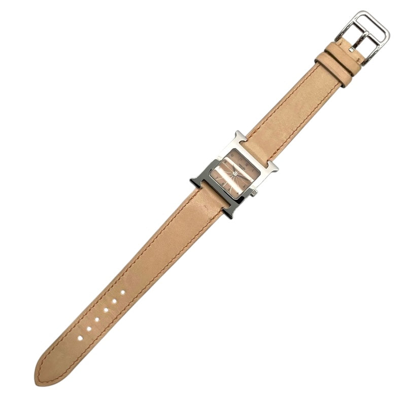 エルメス HERMES Hウォッチ HH1.210 ベージュ SS クオーツ レディース