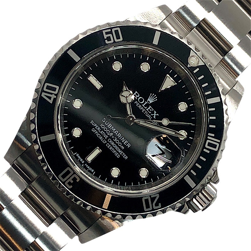 ロレックス ROLEX サブマリーナ デイト 16610 ブラック×シルバー ステンレススチール メンズ 腕時計