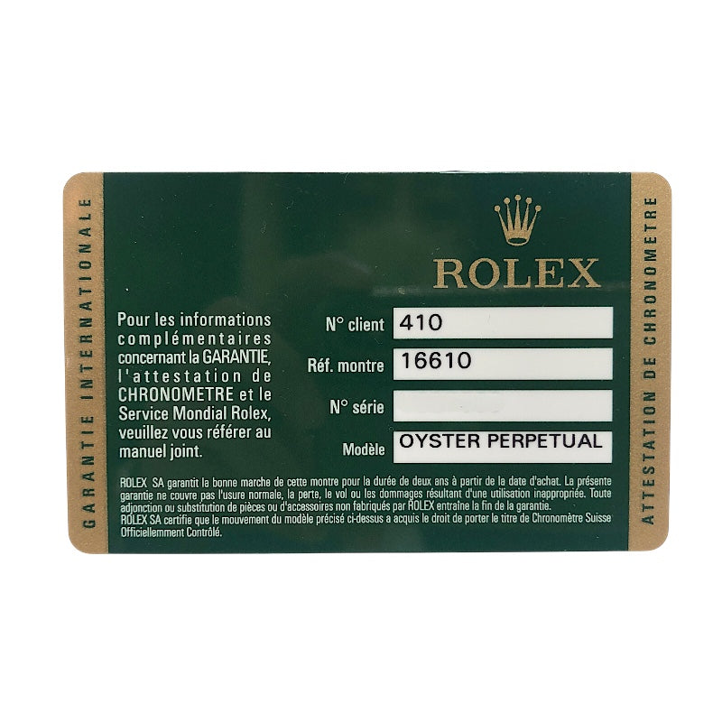 ロレックス ROLEX サブマリーナ デイト 16610 ブラック×シルバー ステンレススチール メンズ 腕時計