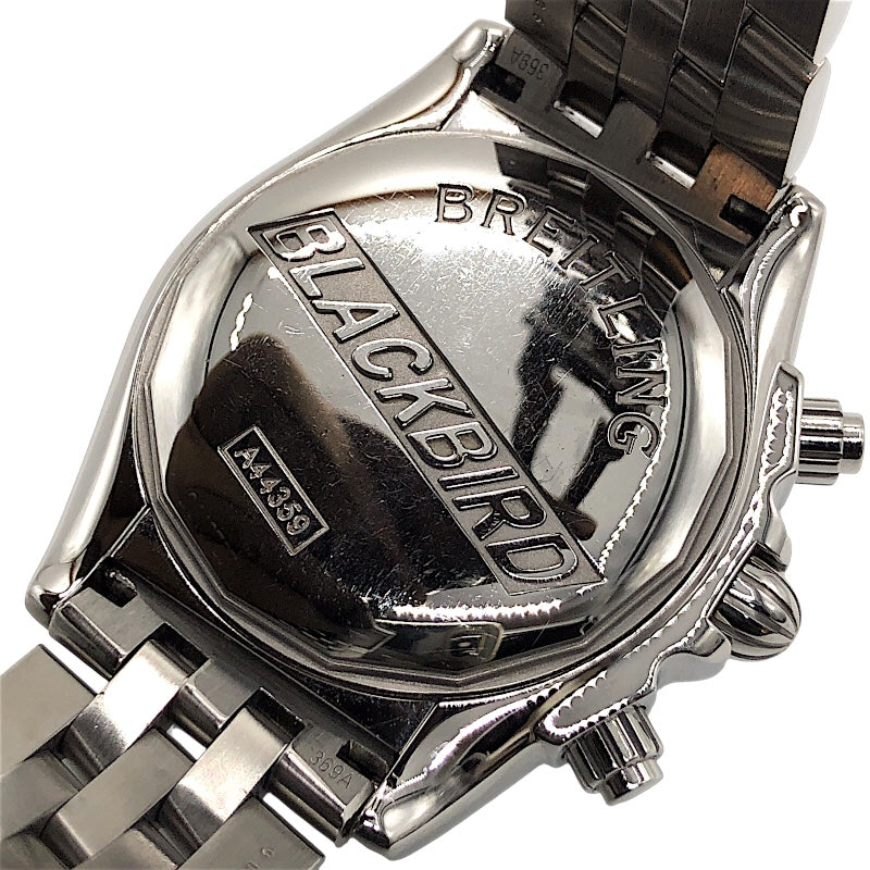 ブライトリング BREITLING クロノマット ブラックバード ビッグデイト A44359 ブラック×シルバー ステンレス メンズ 腕時計