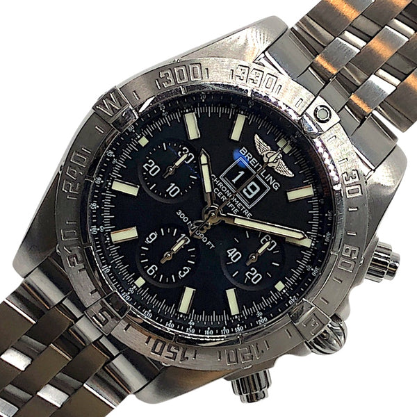 ブライトリング BREITLING クロノマット ブラックバード ビッグデイト A44359 ブラック×シルバー ステンレス メンズ 腕時計