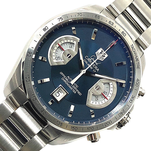 タグ・ホイヤー TAG HEUER グランドカレラ キャリバー１７ＲＳ クロノグラフ 日本300本限定 CAV511F.BA0902 ブルー×シルバー ステンレス メンズ 腕時計
