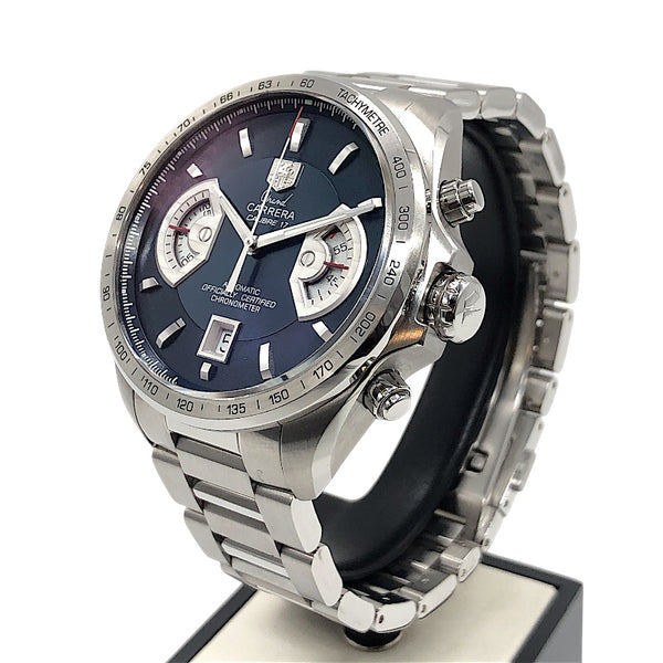 タグ・ホイヤー TAG HEUER グランドカレラ キャリバー１７ＲＳ クロノグラフ 日本300本限定 CAV511F.BA0902 ブルー×シルバー ステンレス メンズ 腕時計