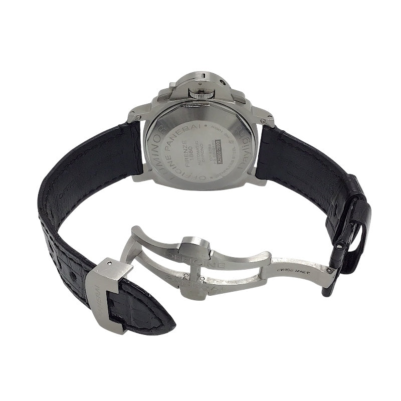 パネライ PANERAI ルミノール クロノグラフ デイライト PAM00250 ブラック SS/純正ベルト メンズ 腕時計