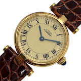 カルティエ Cartier マストヴァンドーム W1002253 アイボリー×ゴールド SV/GF レディース 腕時計