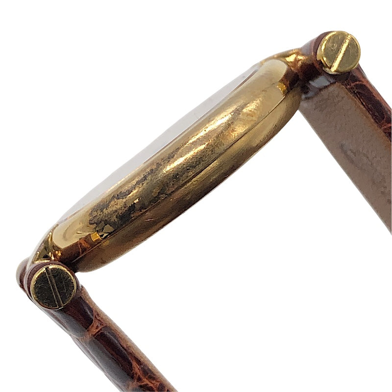 カルティエ Cartier マストヴァンドーム W1002253 アイボリー×ゴールド SV/GF レディース 腕時計