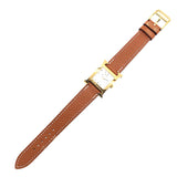 エルメス HERMES Hウォッチ HH1.201 ホワイト×ゴールド GP/SS レディース 腕時計