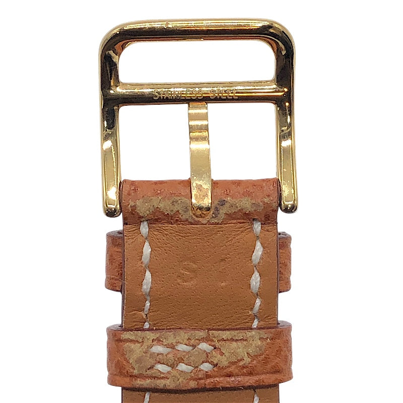 エルメス HERMES Hウォッチ HH1.201 ホワイト×ゴールド GP/SS レディース 腕時計
