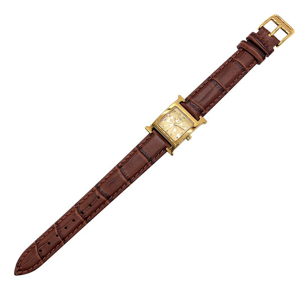 エルメス HERMES Hウォッチ HH1.201 ゴールド GP/SS レディース 腕時計