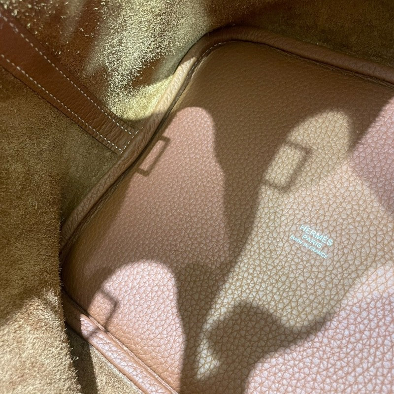 エルメス HERMES ピコタンロックMM Z刻印 ゴールド シルバー金具 トリヨンクレマンス レディース ハンドバッグ