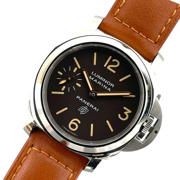 パネライ PANERAI ルミノールマリーナ ロゴ アッチャイオ PAM00632 ブラウン SS 手巻き メンズ 腕時計