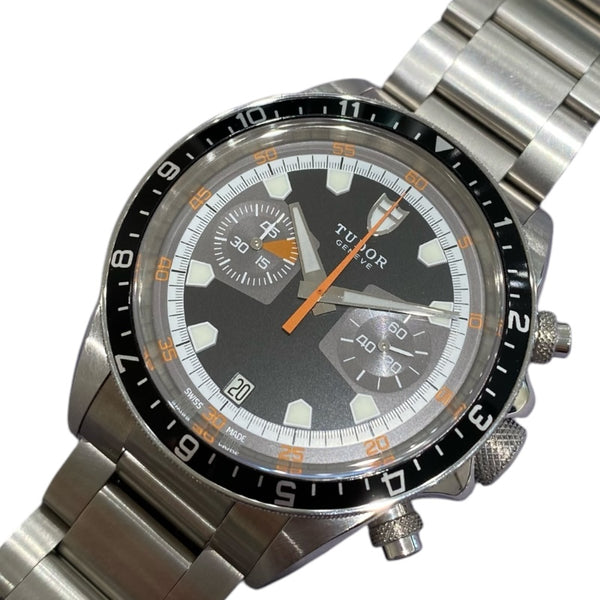 チューダー/チュードル TUDOR ヘリテージクロノ 70330N ブラック SS メンズ 腕時計