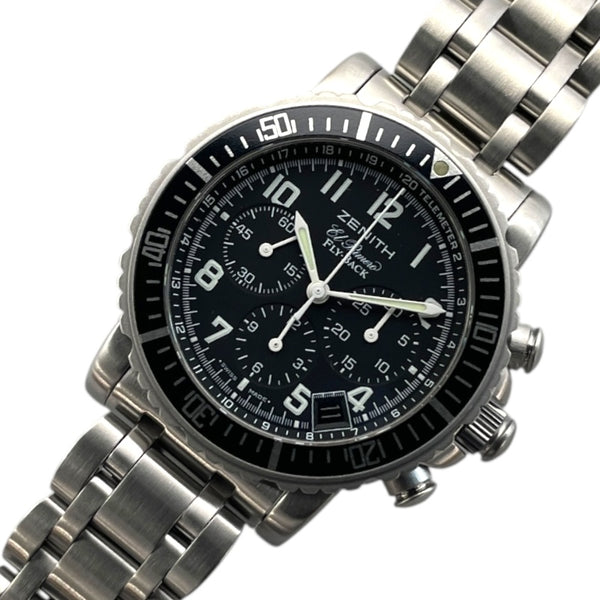 ゼニス ZENITH レインボーフライバック エルプリメロ 01/02.0470.405 ブラック SS メンズ 腕時計