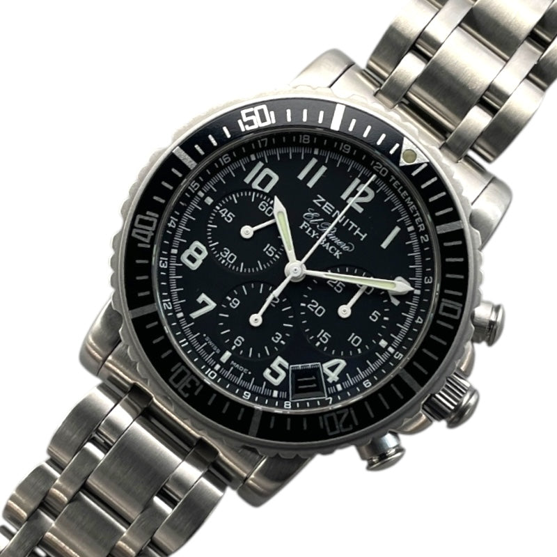 ゼニス ZENITH レインボーフライバック エルプリメロ 01/02.0470.405 ブラック SS メンズ 腕時計