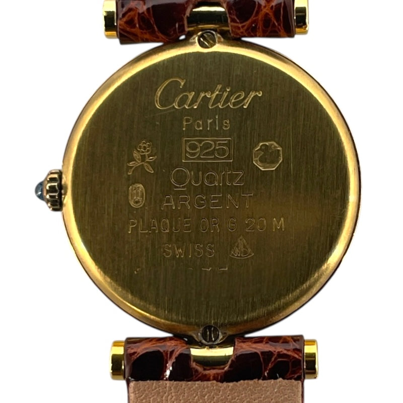 カルティエ Cartier マストヴァンドーム アイボリー SV/GF レディース 腕時計