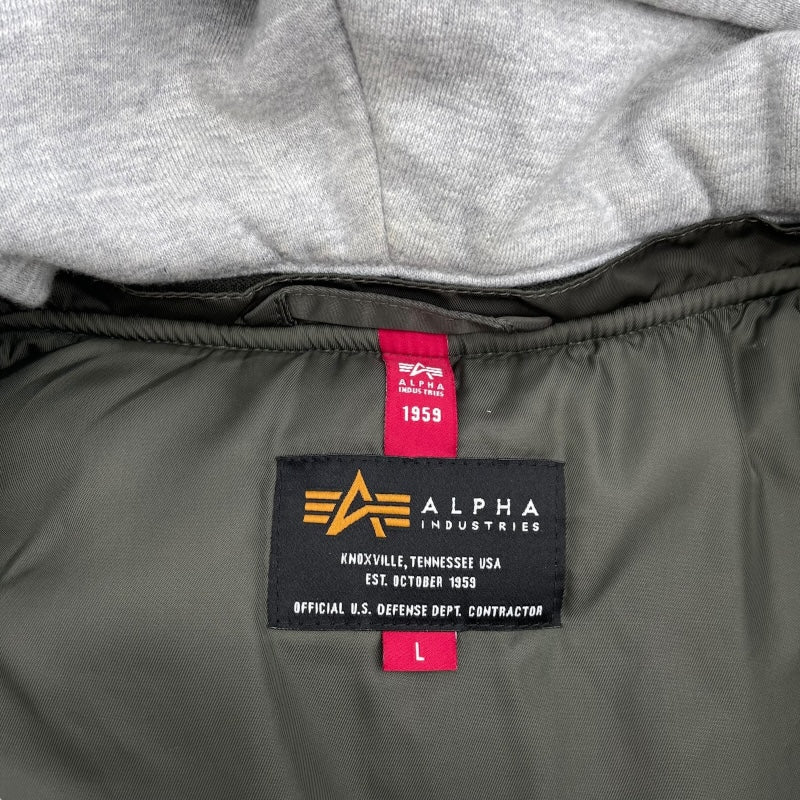 ALPHA INDUSTRIES　フード付フライトジャケット TA0130-276 グリーン ナイロン メンズ ブルゾン