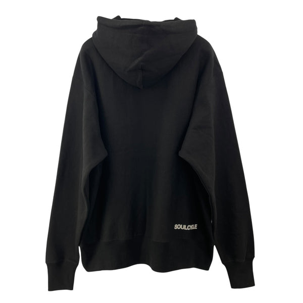 Champion　REVERSE　WEAVE　刺繡スウェットパーカー ブラック コットン メンズ パーカー