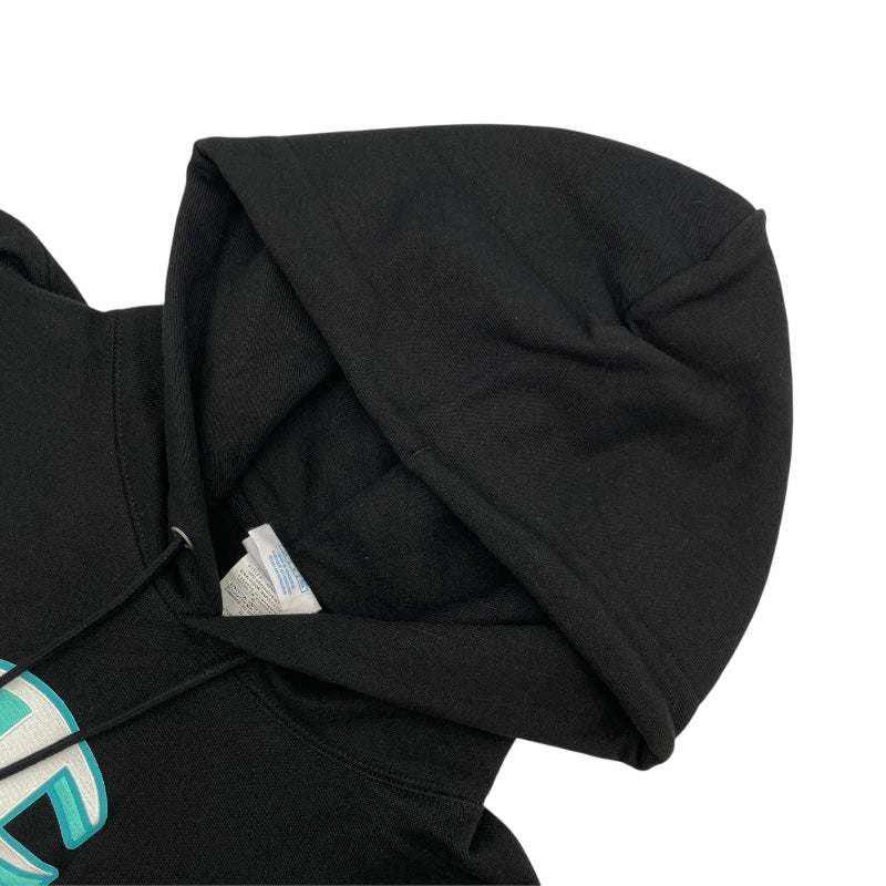 Champion　REVERSE　WEAVE　刺繡スウェットパーカー ブラック コットン メンズ パーカー