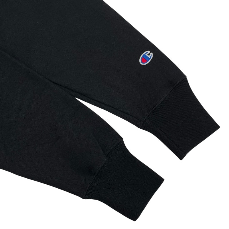 Champion　REVERSE　WEAVE　刺繡スウェットパーカー ブラック コットン メンズ パーカー