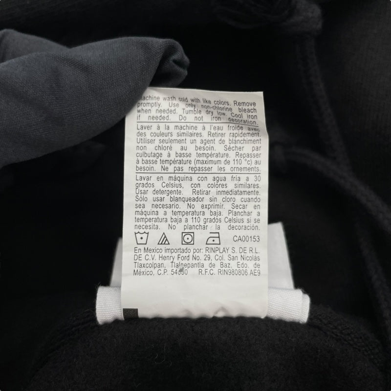 Champion　REVERSE　WEAVE　刺繡スウェットパーカー ブラック コットン メンズ パーカー
