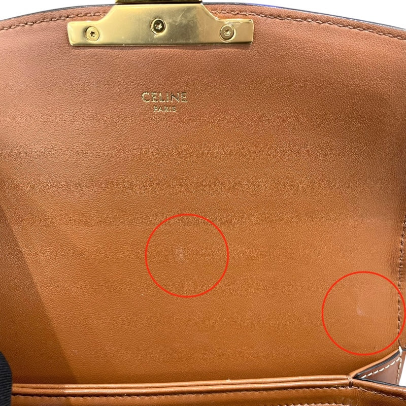 セリーヌ CELINE ティーントリオンフ 188882 ホワイト トリオンフキャンバス・カーフ レディース ショルダーバッグ