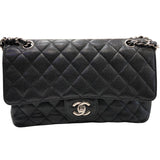 シャネル CHANEL マトラッセ25  A01112 ブラック シルバー金具  キャビア レディース ショルダーバッグ