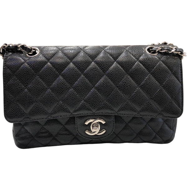 シャネル CHANEL マトラッセ25  A01112 ブラック シルバー金具  キャビア レディース ショルダーバッグ