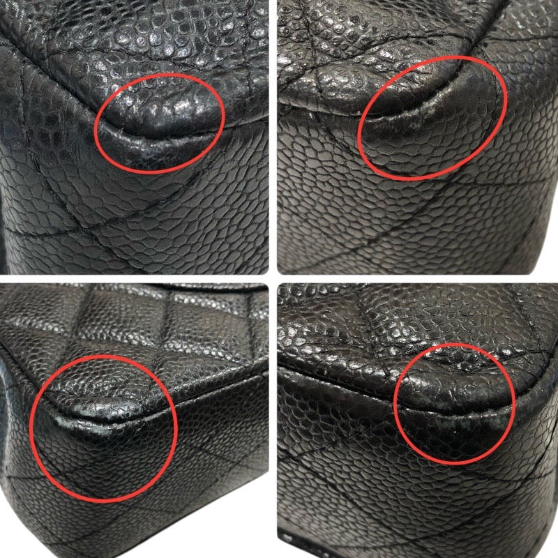 シャネル CHANEL マトラッセ25  A01112 ブラック シルバー金具  キャビア レディース ショルダーバッグ