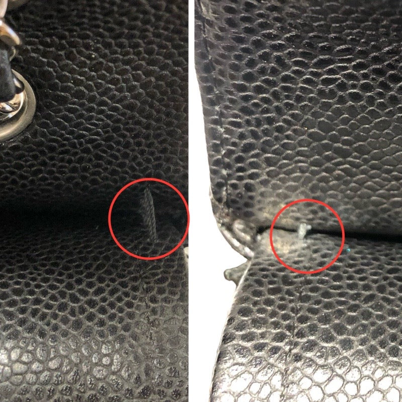 シャネル CHANEL マトラッセ25  A01112 ブラック シルバー金具  キャビア レディース ショルダーバッグ