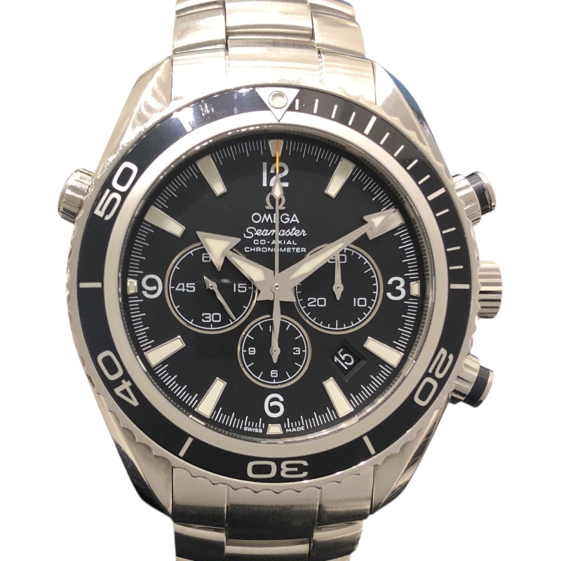 オメガ OMEGA シーマスター プラネットオーシャン 600M コーアクシャル クロノグラフ 2210.50 ブラック SS 自動巻き メンズ 腕時計