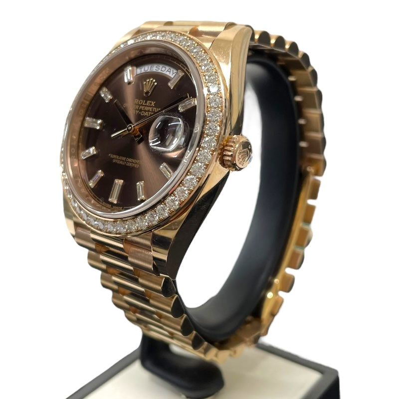 ロレックス ROLEX デイデイト40 チョコ 228345RBR チョコ K18PG