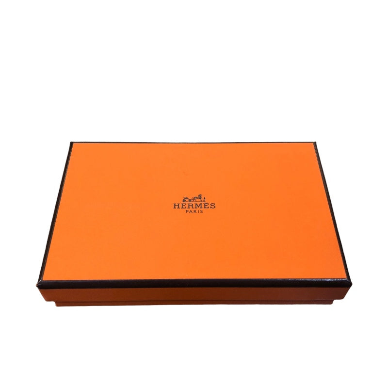 エルメス HERMES カルヴィ W刻印 ブラック　シルバー金具 エバーカラー ユニセックス カードケース