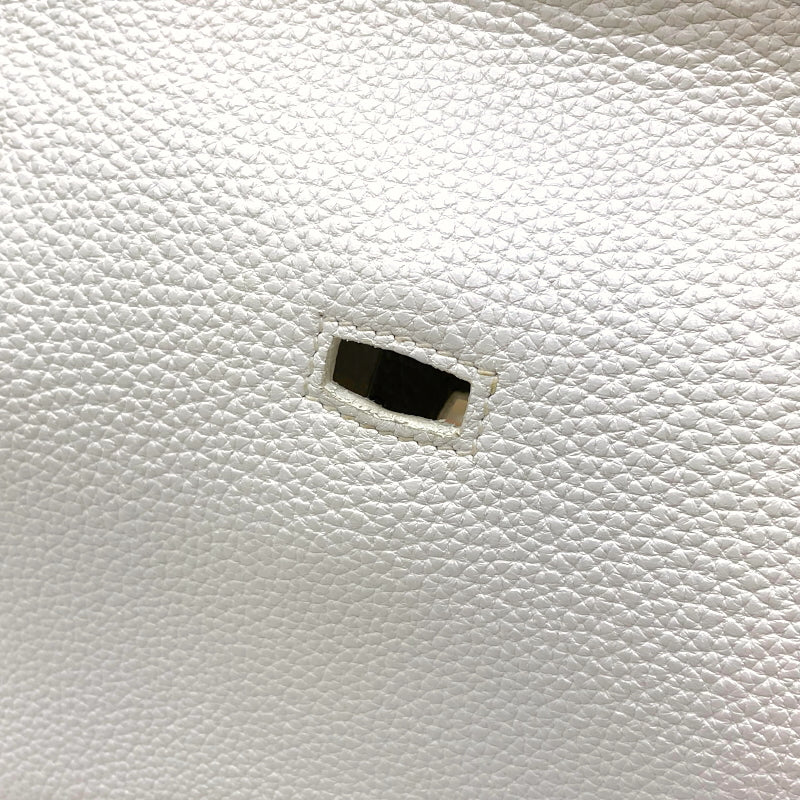 エルメス HERMES ジプシエール34 □N刻印 ホワイト シルバー金具 トリヨンクレマンス ユニセックス ショルダーバッグ