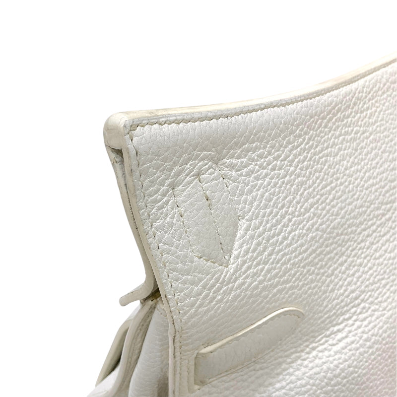 エルメス HERMES ジプシエール34 □N刻印 ホワイト シルバー金具 トリヨンクレマンス ユニセックス ショルダーバッグ