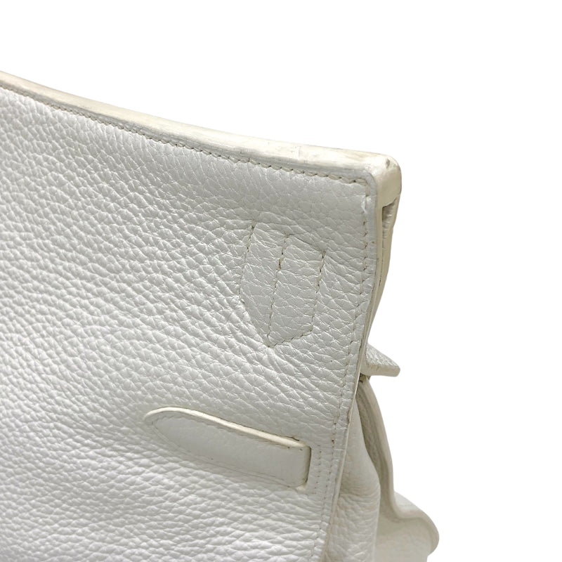 エルメス HERMES ジプシエール34 □N刻印 ホワイト シルバー金具 トリヨンクレマンス ユニセックス ショルダーバッグ