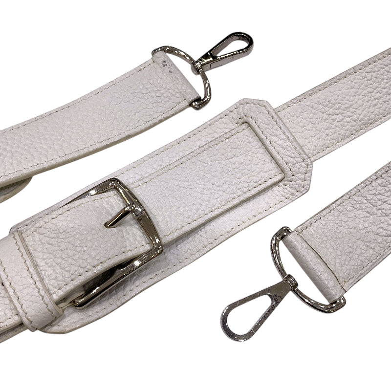 エルメス HERMES ジプシエール34 □N刻印 ホワイト シルバー金具 トリヨンクレマンス ユニセックス ショルダーバッグ