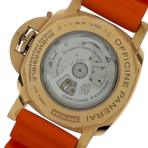 パネライ PANERAI サブマーシブル ゴールドテック 42ｍｍ PAM00974 ブラック K18RG/ラバーベルト 自動巻き メンズ 腕時計