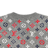 ルイ・ヴィトン LOUIS VUITTON モノグラム総柄ニットセーター FPKL83 グレー ウール レディース セーター