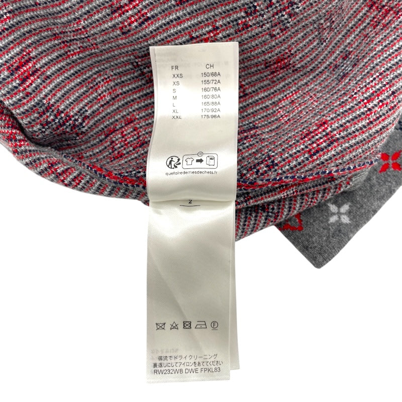 ルイ・ヴィトン LOUIS VUITTON モノグラム総柄ニットセーター FPKL83 グレー ウール レディース セーター
