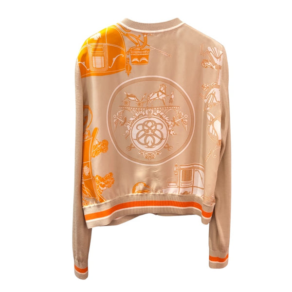 エルメス HERMES ツイルレーヌカーディガン 3E2802D7 ベージュ シルク レディース カーディガン