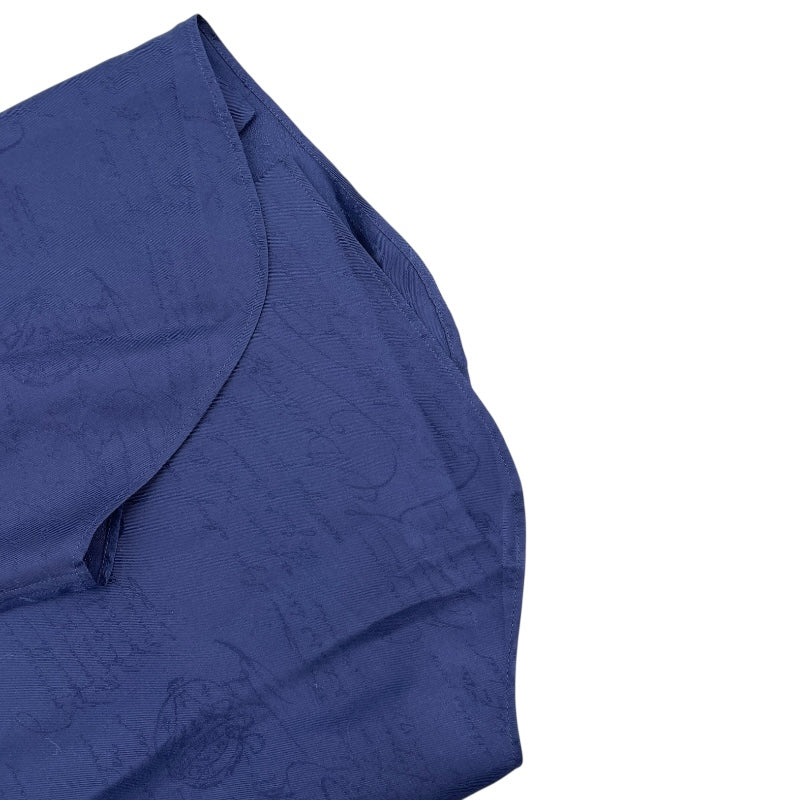 ベルルッティ Berluti カリグラフィー 総柄 シルクシャツ R17HTL52 SB BQ ネイビー シルク メンズ 長袖シャツ