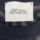 フェンディ FENDI ロゴ総柄ニットセーター FXZ131 ブラック ウール メンズ セーター