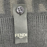 フェンディ FENDI ロゴ総柄ニットセーター FXZ131 ブラック ウール メンズ セーター