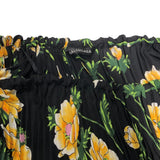 バレンシアガ BALENCIAGA フローラル総柄プリーツスカート 704365 ブラック ポリエステル レディース スカート