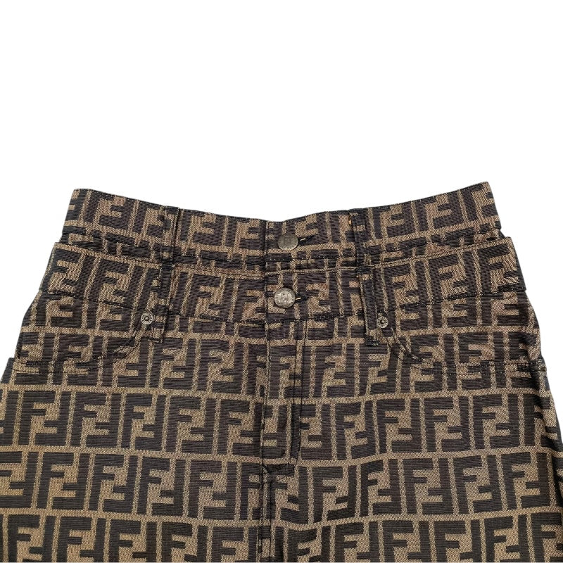 フェンディ FENDI ズッカ柄ロングスカート ブラウン レディース スカート