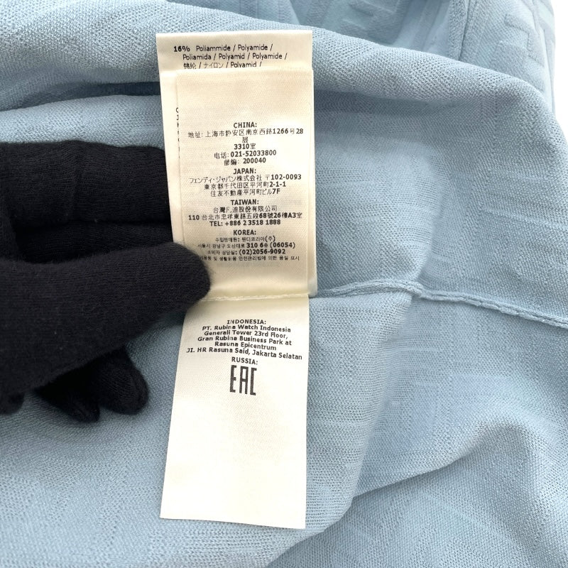 フェンディ FENDI FF総柄ニットワンピース FZDB85 ブルー レーヨン レディース ワンピース