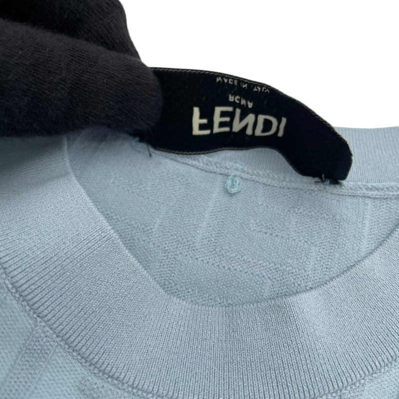 フェンディ FENDI FF総柄ニットワンピース FZDB85 ブルー レーヨン レディース ワンピース