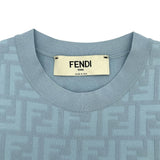 フェンディ FENDI FF総柄ニットワンピース FZDB85 ブルー レーヨン レディース ワンピース