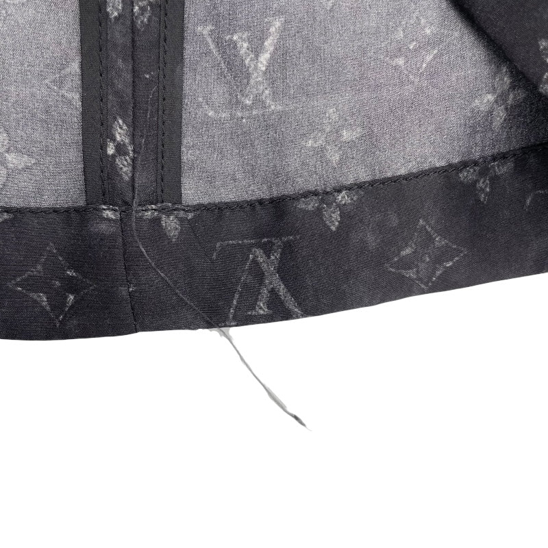 ルイ・ヴィトン LOUIS VUITTON レザーストラップモノグラムクラウドドレス FODS89 ブラック シルク レディース ワンピース